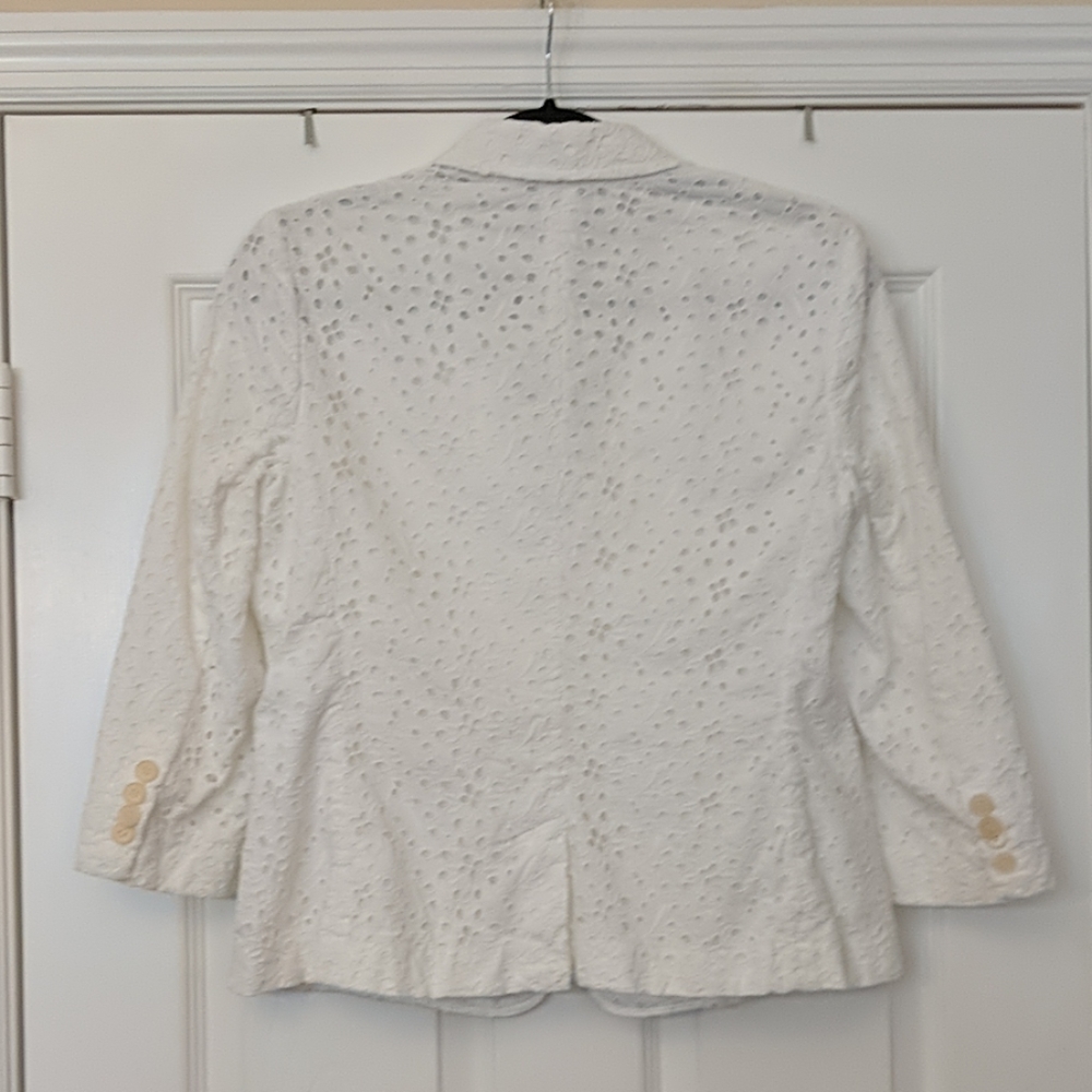 *Sold*TALBOTS Eyelet 3/4 Sleeve Blazer - Picture 4 of 5
